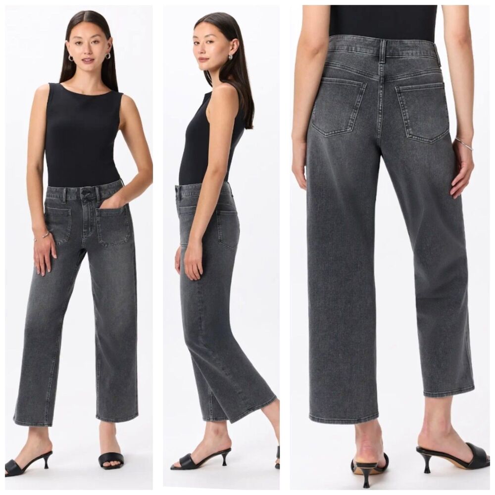 Quince Size 30 Bella Stretch Patch Pocket Wide Leg Jeans